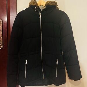 H&M Divided Women’s Winter Coat with Fur Hood